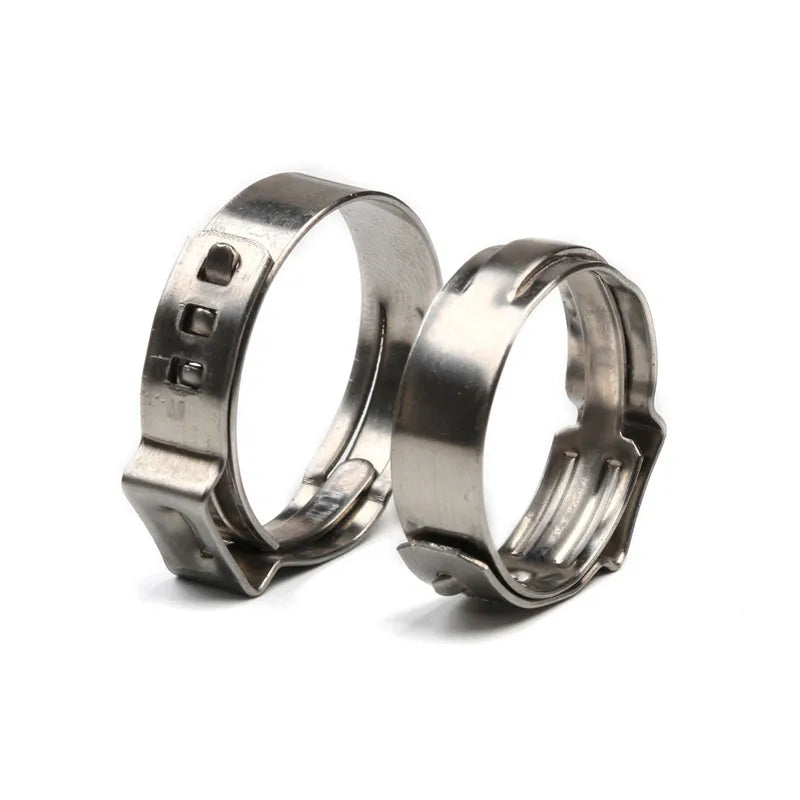 Pipe Clamp High Quality 10 PCS Stainless Steel 304 Single Ear Hose Clamps Assortment Kit Single 5.3-31mm Multiple specifications