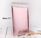 50pcs Rose Gold Poly Bubble Mailer Envelopes Aluminum Foil Padded Envelopes Self Seal Bubble Shipping Mailer Bags