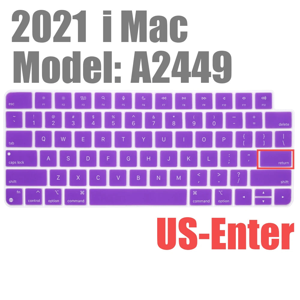 For Apple Magic Keyboard Cover (2021 release) A2450 A2449 Stickers iMAC Keyboard Protector Silicone Bluetooth keyboard case New