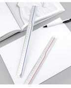 Youpin 4 in 1 Fizz Metal Ruler Stationery Set Aluminum Alloy Multifunctional Combination Ruler Ruler Triangle Protractor Drawing