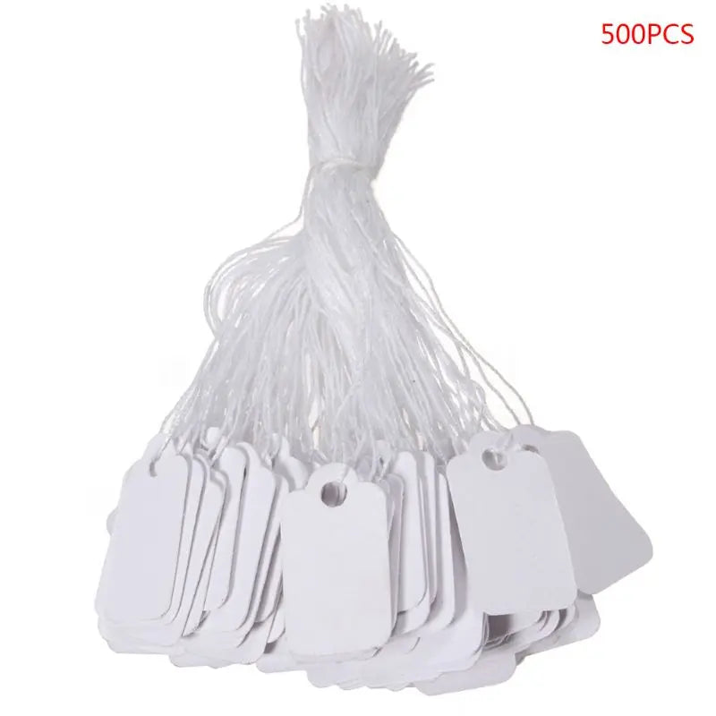 500 Pcs Price Label Tags String Jewelry Clothing Display Merchandise Price Tags    Dropshipping