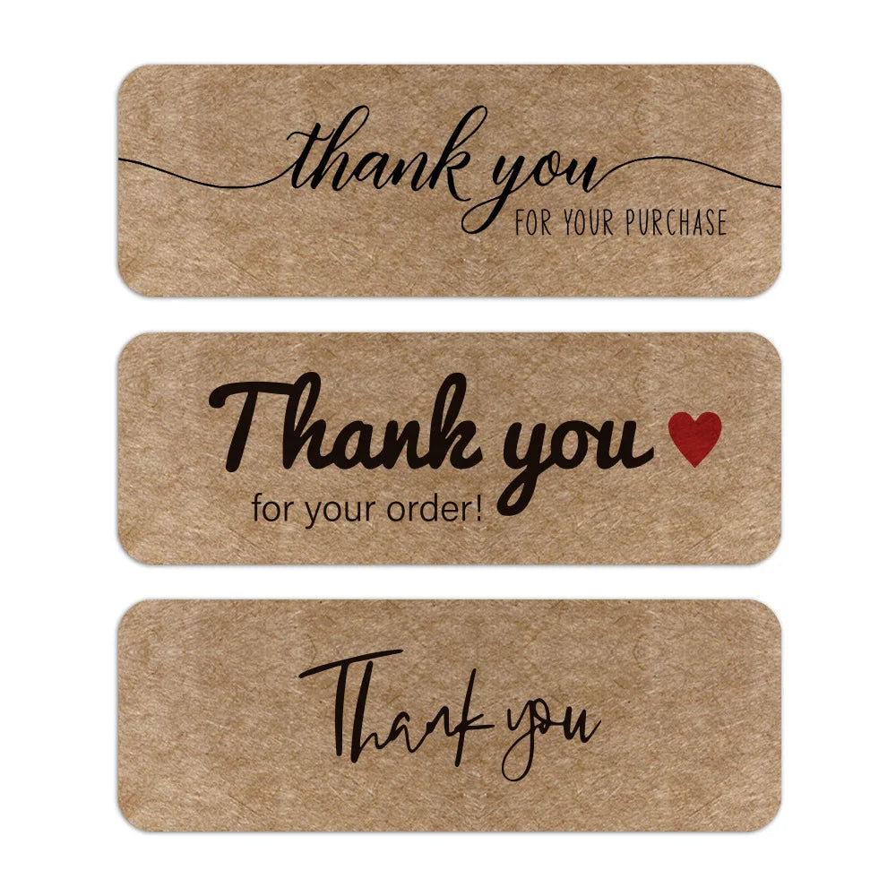 120Pcs/roll Thank You For Your Order Stickers Pink Labels For Envelope Sealing For Small Business Decor Sticker Stationery