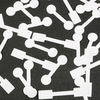 100 Pieces White Blank Price Tag Square Round Heads Paper Labels Sticker For Ring Necklace Bracelet Jewelry Display Retail Store