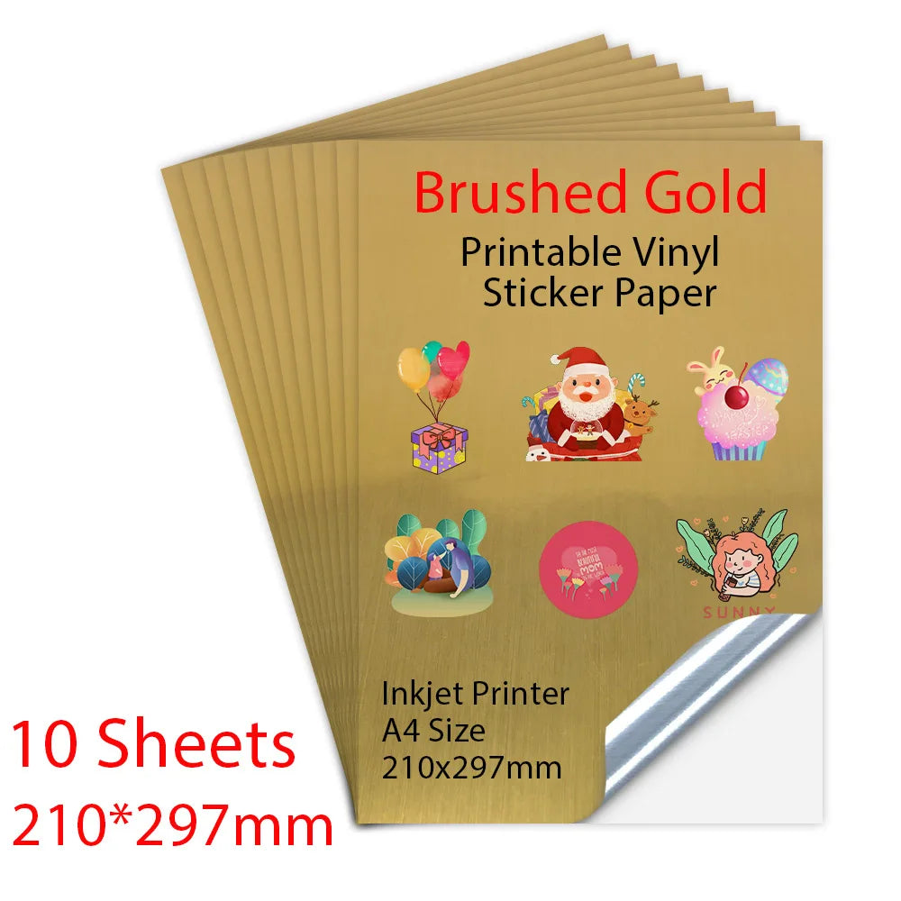 10-100 Sheets A4 self-adhesive Matte Printable Vinyl Sticker Paper for Inkjet printer DIY Crafts Copy Paper Inkjet Printer Paper