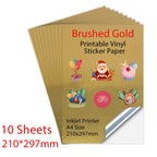 10-100 Sheets A4 self-adhesive Matte Printable Vinyl Sticker Paper for Inkjet printer DIY Crafts Copy Paper Inkjet Printer Paper