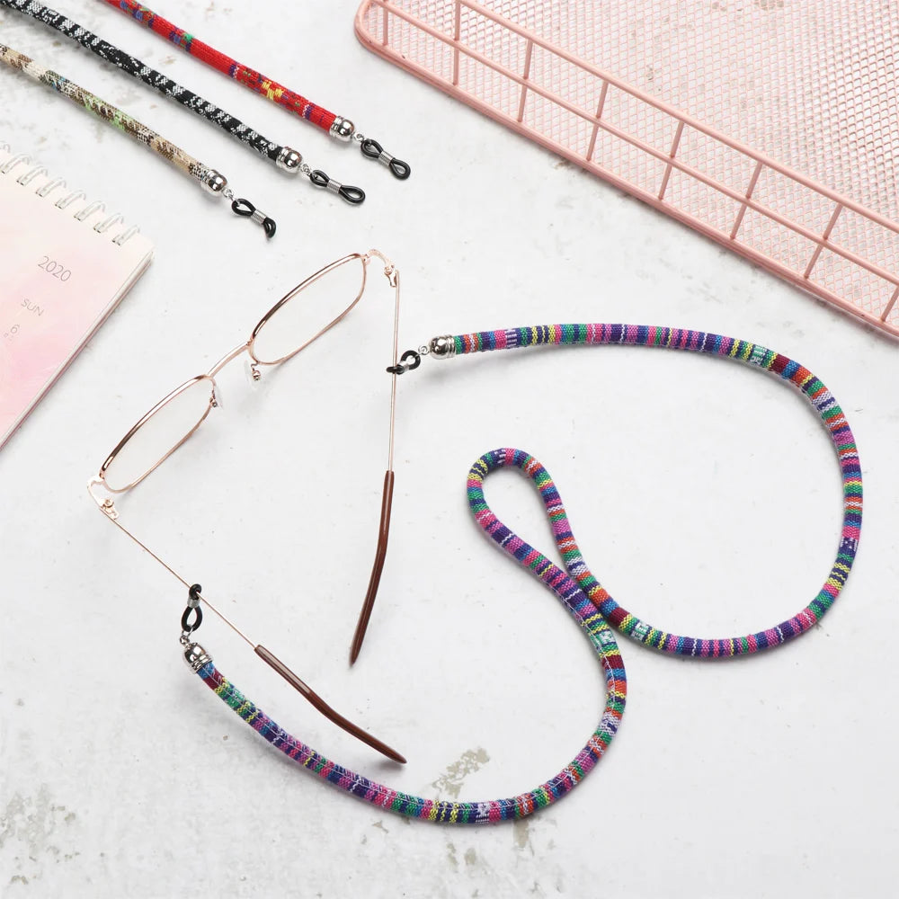 Colorful Acrylic Beads Glasses Chain Reading Glasses Cord Holder Anti-lost Rope Vintage Neck Strap Rope for Eyewear Accessories