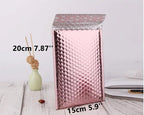 50pcs Rose Gold Poly Bubble Mailer Envelopes Aluminum Foil Padded Envelopes Self Seal Bubble Shipping Mailer Bags