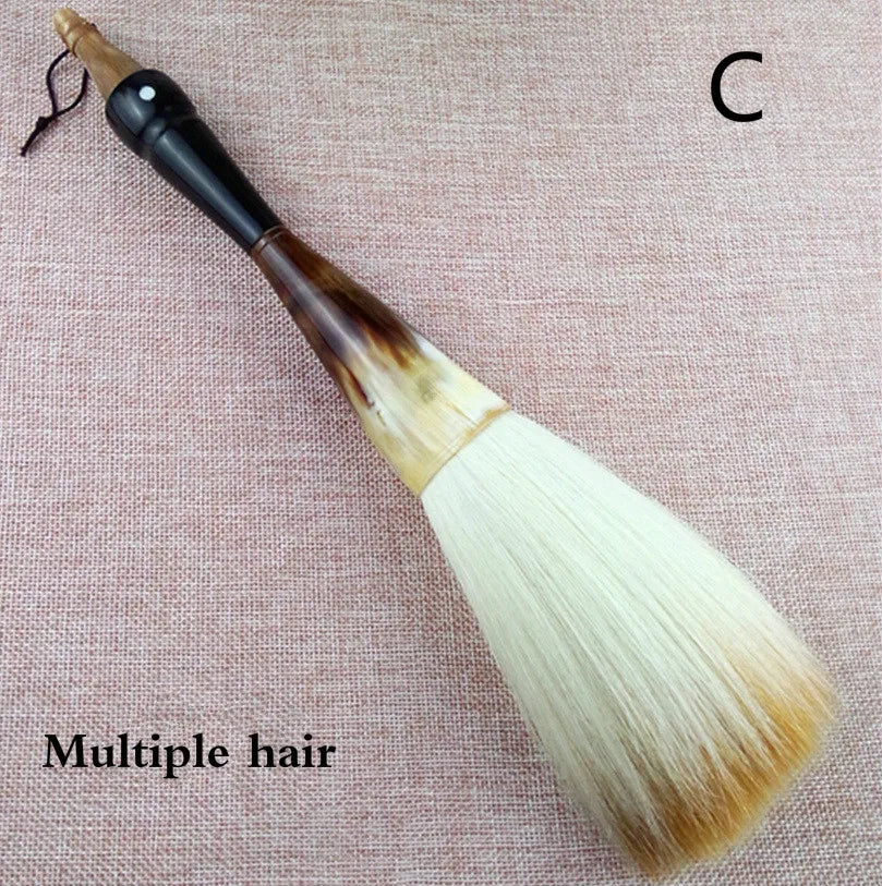 Chinese Calligraphy Brush Oxhorn Pen holder Brush Pen Extra Large Mixed Hair Painting Writing Brushes Art Stationary Supplies