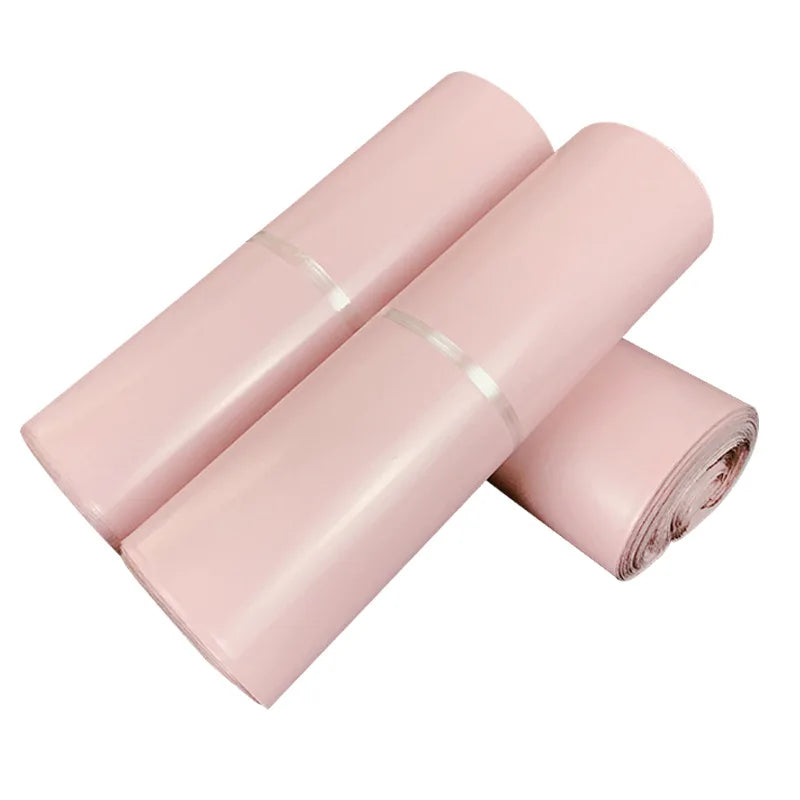 10pcs Light Pink Poly Mailer Self Adhesive Post Mailing Package Mailer Glue Seal Postal Bag Gift Bags Courier Storage Bags