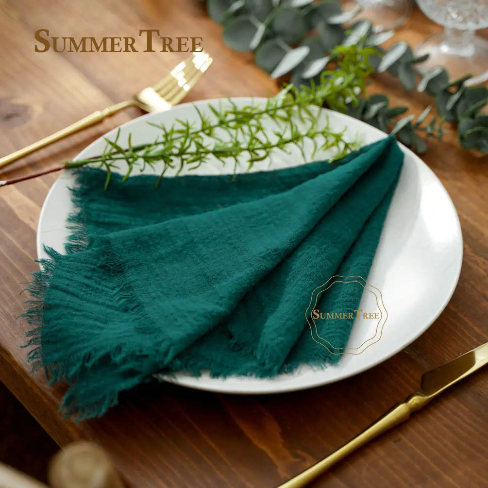 Napkin Cotton Gauze 42x42cm Retro Cheesecloth Rustic Table Decoration Muslin Tea Towel Cloth Napkins Wedding Supplies
