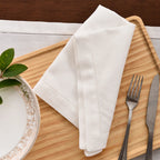 12pcs Table Napkins Wedding Party Dinner Table White Cloth Napkin Restaurant Home Napkins Cotton Linen Handkerchie 4 Size