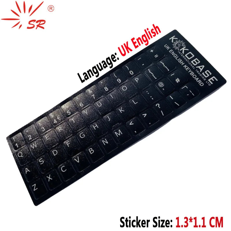 SR UK British English Language Standard Waterproof Keyboard Cover Stickers Button Letters Computer Laptop Skins Accessories