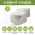 100% Compostable and Eco-friendly Paper Dinner Napkins Perfect for Everyday Dinning,Beverages or Cocktail Disposable