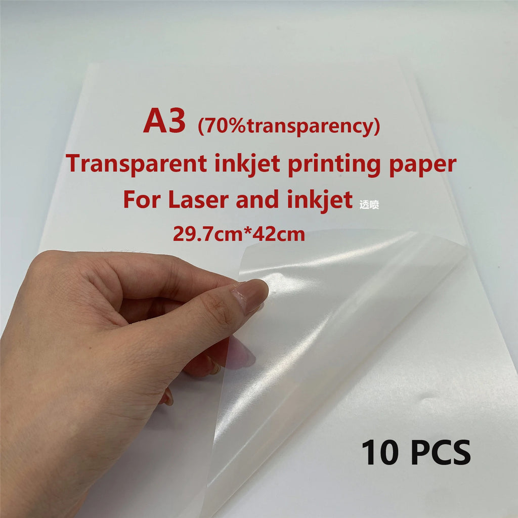 10/50pcs Waterproof sticker paper A4 Laser Inkjet Printer Paper White Glossy Transparent  Self Adhesive Sticker Label Copy Paper