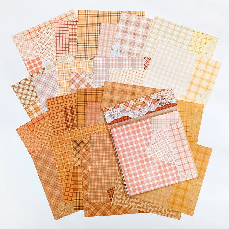Yoofun 30 sheets Vintage Material Paper for Scrapbooking Journal Diary Collage Junk Background Decoration Retro Stationery