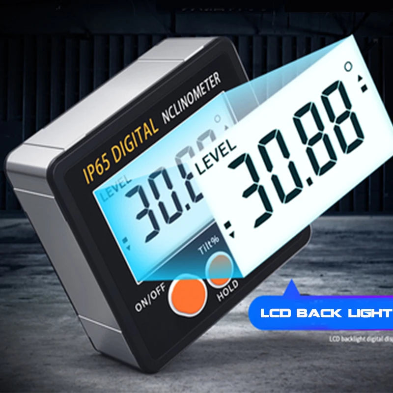 360° IP65/IP54 Digital Protractor Electronic Goniometer Inclinometer Digital Level With Magnetic Base