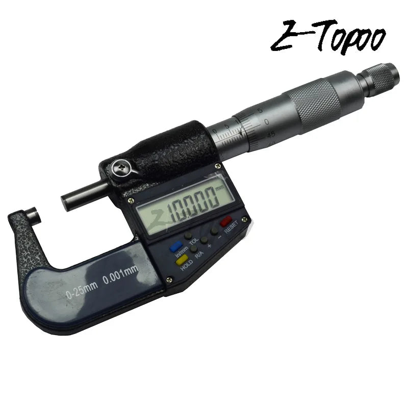 IP54 0.001mm Electronic Outside Micrometer 0-25mm Digital Micrometer Caliper Gauge Meter Micrometer Carbide Tip Measure Tools