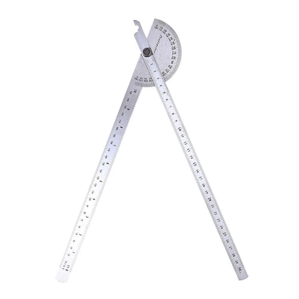 150mm 300mm Stainless Steel 180 Degree Protractor Angle Finder Rotary Measuring Ruler Machinist Tool Craftsman Ruler Goniometer