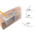 Aluminum Woodwork Scriber T Ruler Multifunction Square 45/90 Degree Gauge Angle Ruler Measuring Woodworking Tool
