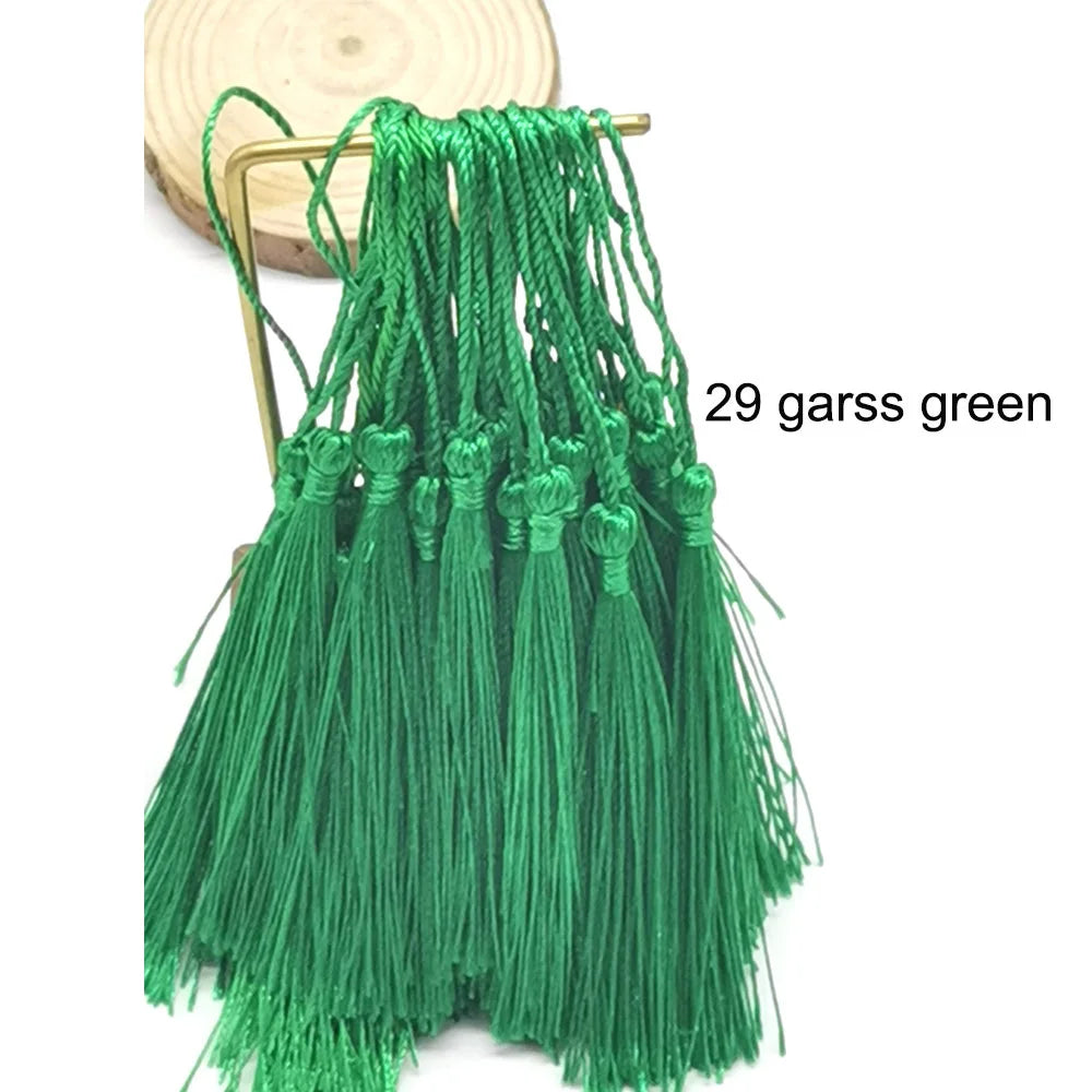100pcs/lot 13cm Tassel Silk Fringe Silky Floss Bookmark Tassels Mini Tassels For DIY Craft Jewelry Making Souvenir Bookmarks
