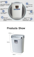 21L Small Portable Shredder Office Home Multifunctional 4 Level Confidential Paper Document Disc Grinder Crusher Destroyer 1pc