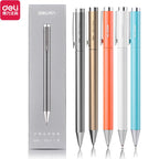 Deli Metal Gel Pen Rollerball Caneta ручка Ballpoint 0.5MM Signing Pens for Office Students Business Stationary Supplies