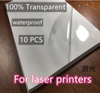 10/50pcs Waterproof sticker paper A4 Laser Inkjet Printer Paper White Glossy Transparent  Self Adhesive Sticker Label Copy Paper