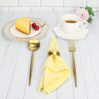 Set of 12 PCS 40x40cm Cotton Linen Blended Cloth Napkins Placemats Soft Dining Table Tea Towels For Home & Events Use