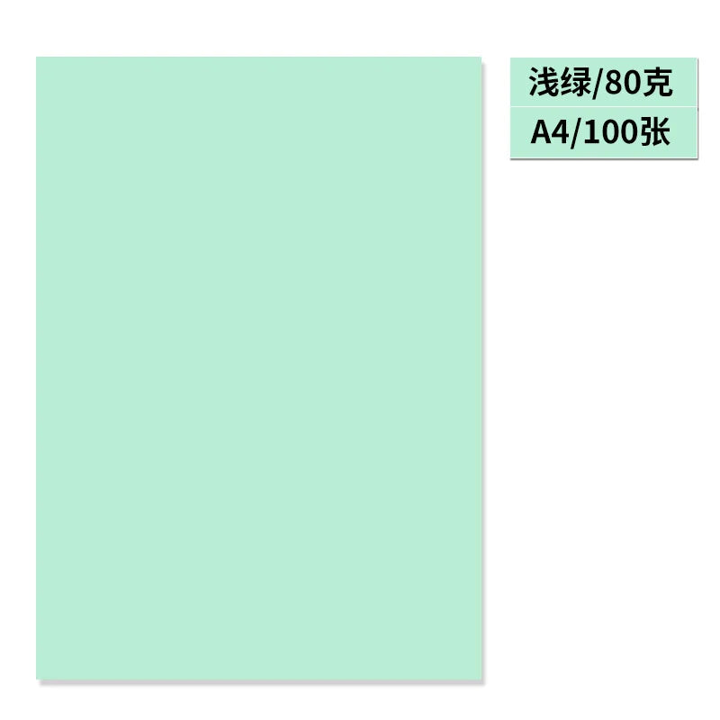 100/200 SheetS A4 Color Copy Paper 80G 20 Colors Can Choose For DIY Handmade Office A3 Inkjet Laser Colorful  Printing Paper