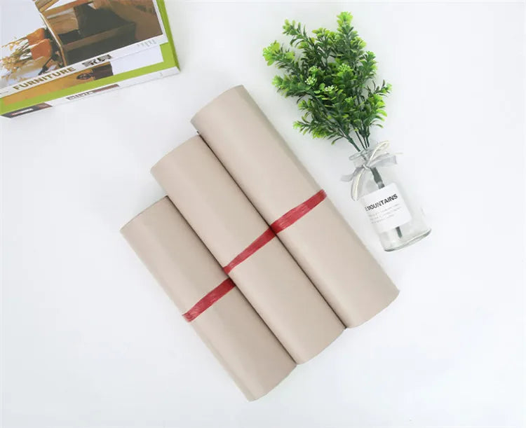 100PCS Custom Logo Text Express Courier Bag Plastic Self-Sealing Adhesive Poly Envelope Clothing T-shirt Box Shipping Pouches