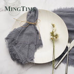 Napkin Cotton Cloth 41*41cm Rustic Gauze Hanky Tea Towel Dining Place Mats Wedding Supplies Linen Home Table Decor