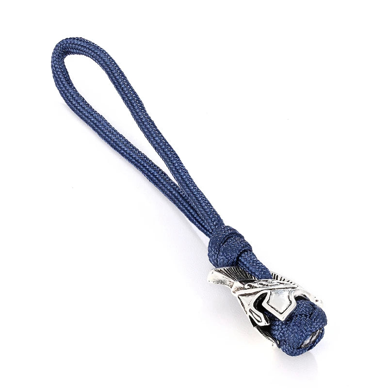 Supretu Men Vikings Lanyard Keychain Spartan Warrior Accessories Woven Rope Knife Car Keyring Handmade Bag Pendant Jewelery Gift