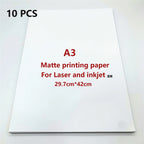 10/50pcs Waterproof sticker paper A4 Laser Inkjet Printer Paper White Glossy Transparent  Self Adhesive Sticker Label Copy Paper