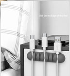 Smart Cable Holder Silicone Flexible Cable Winder Cord Management Clip Wire Organizer for USB Headphone Earphone Network Cable