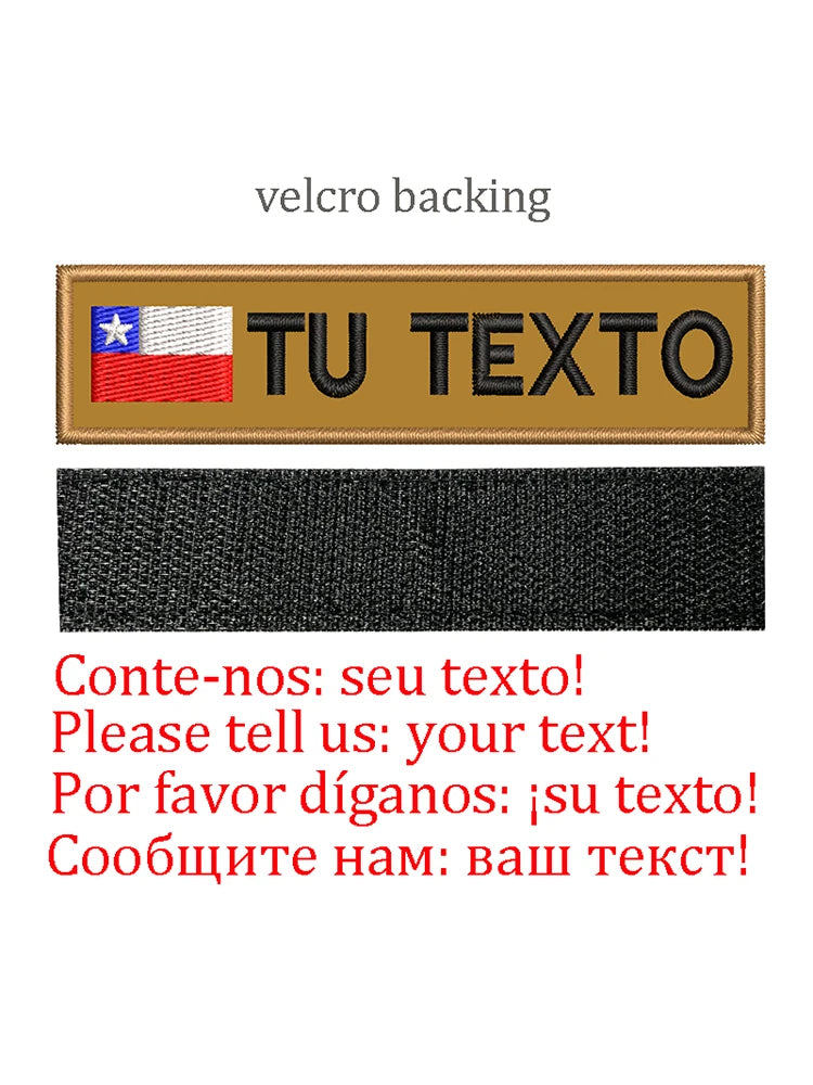 Embroidery Custom Patch  Hook And Loop Backing Iron On Sewing ID Tag Name Stripes For Clothing Dog Collar Harness Backpacks Hat