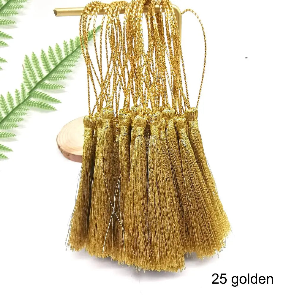 100pcs/lot 13cm Tassel Silk Fringe Silky Floss Bookmark Tassels Mini Tassels For DIY Craft Jewelry Making Souvenir Bookmarks