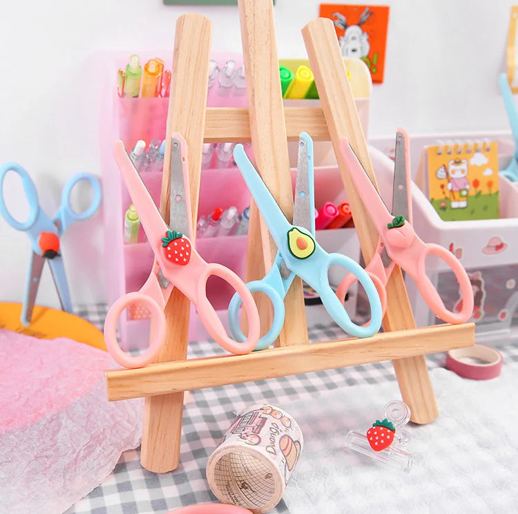 1pcs Cartoon Child Safety Scissors Stationery DIY Paper Cutting Cute Student Office Portable Art Scissors Tool