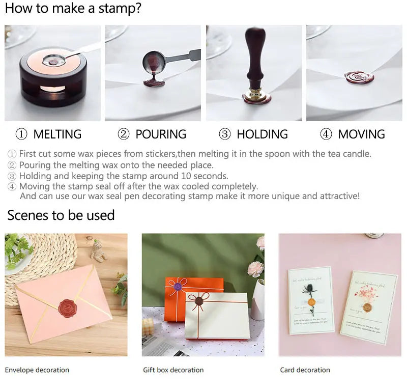 Retro Sealing Wax Beads Plant Wax Seal Wax Box Set 24 Color Sea Bead Wax Seal For Wedding Wax Seal Tools For Making Wax Seal Y15