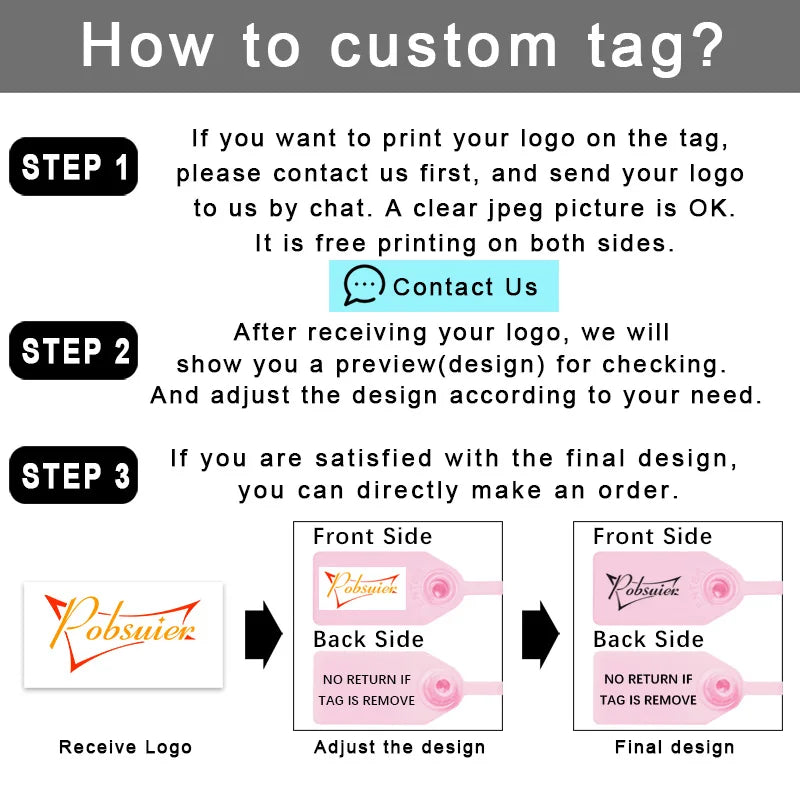 100 Custom Print Hang Tags Beaded Plastic Cable Zip Ties Garment Clothing Shoe Bag Security Brand Logo Tag Label Seal 250mm/9.8"