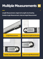 Goniometer Electronic Protractor Digital Gauge Angle Measurement Tool Multi Angle Ruler Woodworking Tools Meter Angle Finder 360