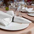 12PC  45x45cm RESTAURANT DINNER CLOTH LINEN WHITE 45x45cm PREMIUM HOTEL NEW NAPKINS