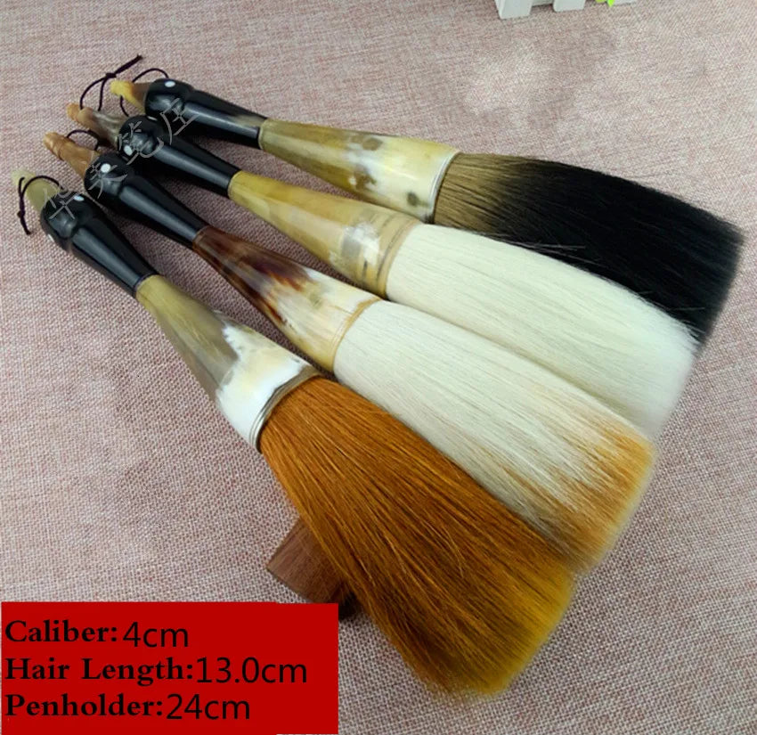 Chinese Calligraphy Brush Oxhorn Pen holder Brush Pen Extra Large Mixed Hair Painting Writing Brushes Art Stationary Supplies