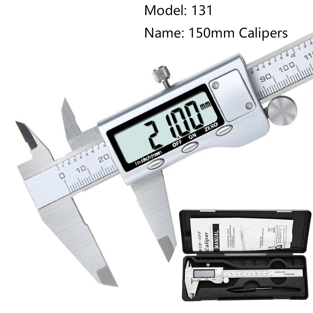 4/6-Inch 100/150mm Big Screen Digital Calipers Stainless Steel Electronic Vernier Caliper Metal Micrometer Measuring Tools