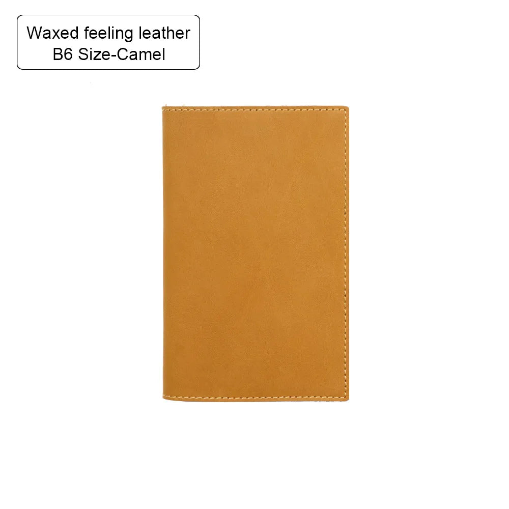 100% Genuine Leather Cover A5A6B6 Sketchbook Planner with Grid Blank Insert Retro Notebooks and Journals Diary Cover Stationery