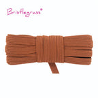 BRISTLEGRASS 2 5 10 Yard 1/4" 6mm Flat Skinny Elastic Cord Glitter Latex Rubber Band Rope Notebook Earloop Dress DIY Sewing Trim