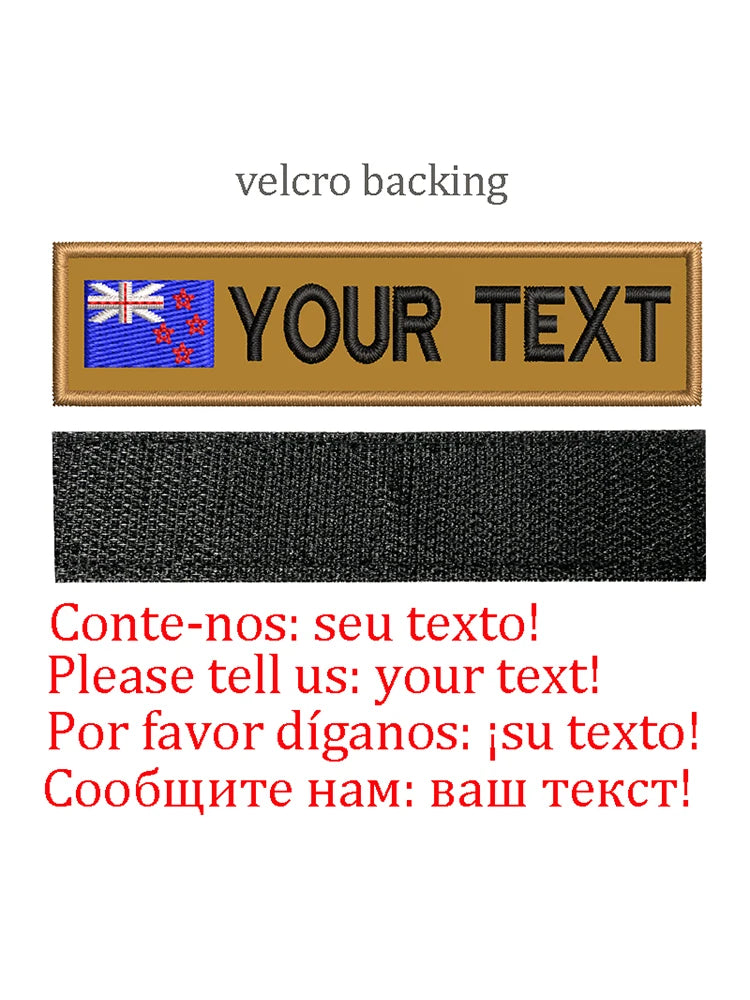 Embroidery Custom Patch  Hook And Loop Backing Iron On Sewing ID Tag Name Stripes For Clothing Dog Collar Harness Backpacks Hat
