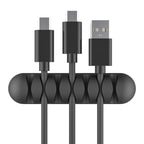 Smart Cable Holder Silicone Flexible Cable Winder Cord Management Clip Wire Organizer for USB Headphone Earphone Network Cable