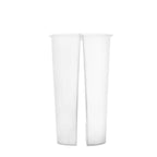 10Pcs 700ml Disposable Plastic Cups with Lids Double Grid Thicken Cup Couple Sharing Drinking Cup for Bubble Tea Boba Smoothie