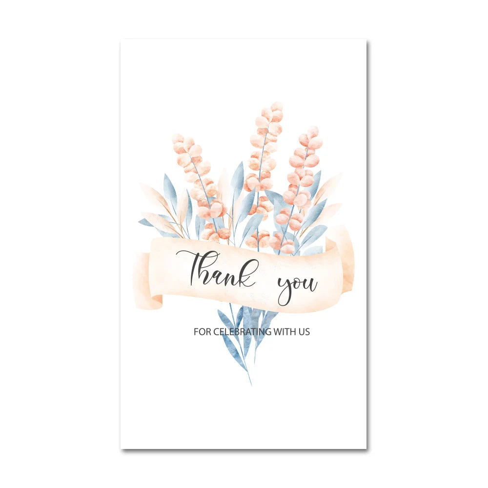 30pcs Thank You for Supporting My Small Business Card Thanks Greeting Card Appreciation Cardstock for Sellers Gift Merci Card