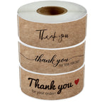 120Pcs/roll Thank You For Your Order Stickers Pink Labels For Envelope Sealing For Small Business Decor Sticker Stationery
